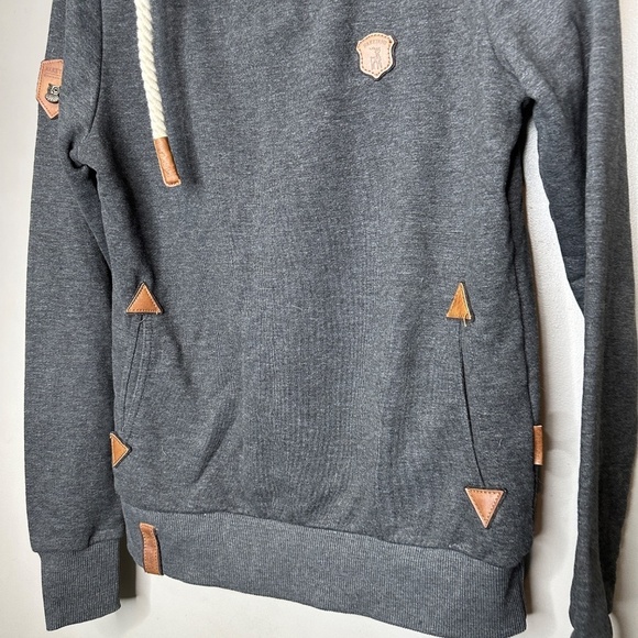 Naketano Women’s Gray Hoodie Pullover Sweatshirt - Picture 2 of 11